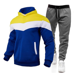 2024 hommes Sports d'hiver Plus polaire imprimé fermeture éclair à capuche à capuche pantalon costume pour hommes vêtements de sport en gros vêtements de sport survêtements ensembles - Product Image 3