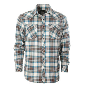 Chemise en flanelle pour homme, 100% coton, couleur unie, haute qualité, prix bas, meilleur design, style poche poitrine, décontractée, respirante, automne - Product Image 1