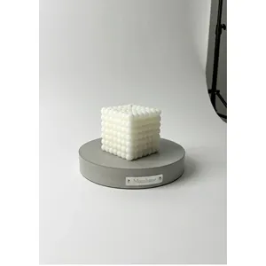 Large Bubble Square <b>Paraffin</b> Candle for Home Decoration - Product Image 2
