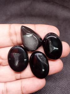 Excellente Qualité Superbe Noir Druzy Cabochon Cristaux Naturels pour Bagues Pendentifs UDGEMS Marque 100g quantité minimale de commande Tailles Mixtes En Gros - Product Image 3