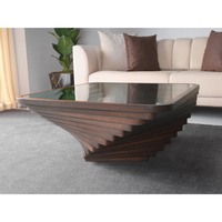 Table basse en bois moderne de qualité exceptionnelle, plateau en verre, cadre élégant, rangement, écologique, portable, livraison rapide, meubles de maison