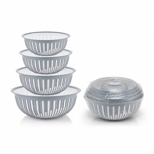 Afossa Modern Eco-Friendly BPA Free Heat Resistant <b>Plastic</b> Bowl Set 4 Pcs 450ml 1600ml 3600ml 5600ml for <b>Kitchen</b> Commercial Use - Product Image 3