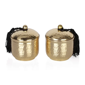 Bougie en cire de soja fabriquée en Inde, porte-bougie en métal pour la décoration de la maison, de l'hôtel, de la table, pour les occasions de Noël, autres pots à bougies - Product Image 1