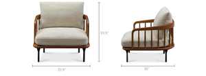 Modern Velvet <b>Arm</b> Lounge <b>Chair</b> with <b>Wood</b> Frame Fabric for Living Room or Hotel Use - Product Image 3