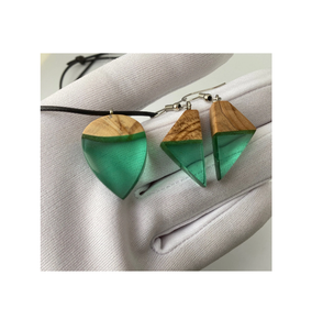 Wood Resin <b>Earrings</b> Handmade Design Wood <b>Earrings</b> for Girls Jewelry for <b>Fashion</b> Jewelry With Sale Product - Product Image 1