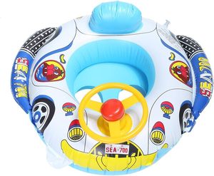 Bouée gonflable enfant best-seller en forme de bateau de dessin animé, siège flottant pour bébé, jouet d'apprentissage aquatique pour tout-petit, idéal pour la plage et la piscine en été - Product Image 1