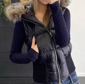 Personnaliser la vente en gros de veste à fermeture éclair à capuche veste bouffante coupe-vent chaude fabricant de veste d'hiver respirante pour femmes - Product Image 3
