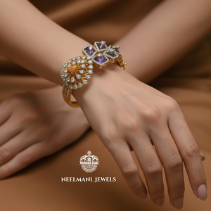 Bracelet de mode corail et violet - Product Image 1