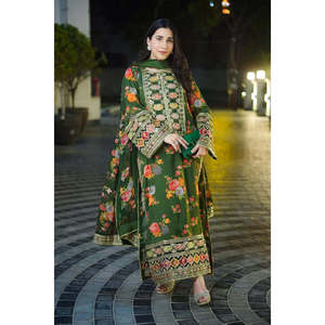 Collection de Soie de Luxe ANEELA 2025 Satin Vert-LUX15 TC-1404 - Product Image 1