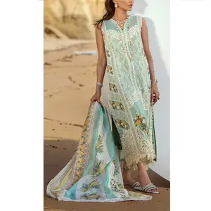 Wholesale Price Customized Design Party Wear Women Lawn Dress Premium Quality Lasted Collection Ladies Cotton Dress
