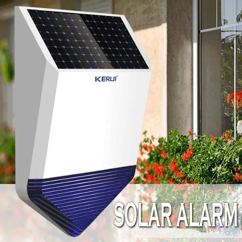 Wireless Solar Rf Remote Alarm Sirene Solar Power Outdoor Geluid Licht Sirene Home Security Alarm Systeem