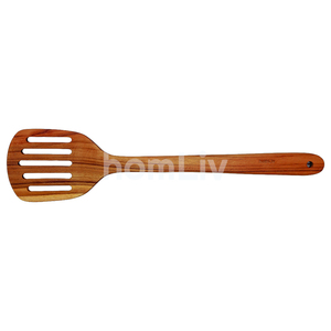 Espátula de Madera de Teca Haruka Ecológica y Natural, Apta para Alimentos, Sin Pintura ni Barniz, Halal, Personalizable para Cocina - Product Image 3