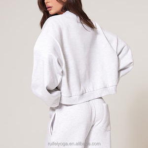 Conjunto Deportivo Informal de 2 Piezas para Mujer, Pantalones y Sudadera de Pierna Ancha con Estampado Invernal, Ajuste Regular, 100% Algodón, Personalizable OEM - Product Image 3