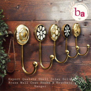 Colgador de pared de metal a precio de fábrica directo con perillas de cerámica azul ganchos para abrigos [CIH 132] - Product Image 2