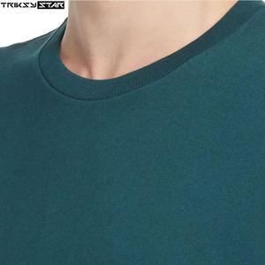 Vêtements décontractés pour hommes T-shirt à manches courtes Taille adulte personnalisée Nouveau produit-T-shirt en jersey teint uni à faible quantité minimale de commande - Product Image 5