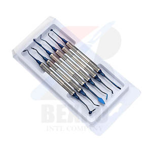 Juego de instrumentos de relleno compuesto Dental de 6 piezas, Kit de unión de restauración Dental profesional, herramienta Manual de Color azul - Product Image 3