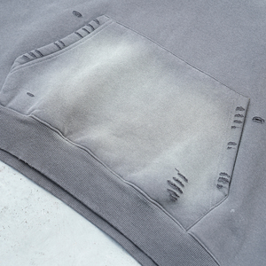 Sweat à capuche court en molleton pour hommes, coupe régulière, poids lourd, hiver 100%, en polyester, 280 g/m² - Product Image 3