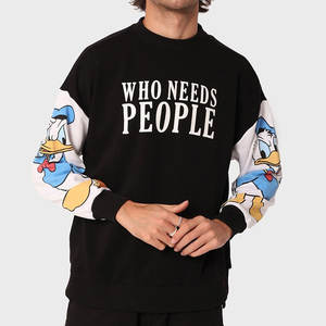 Sudadera de hombre de mezcla de algodón básica con logotipo profesional de talla grande y color personalizado, Sudadera de manga larga a la venta en línea - Product Image 1