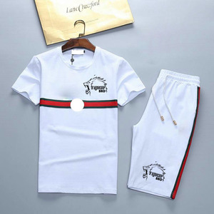 Sudadera Camiseta Conjunto corto Chándal Ropa de verano Pieza 2 Camiseta de sudor y pantalones cortos Conjunto para hombres FIGHTER BRO - Product Image 4