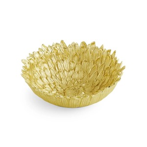 Lot de 3 bols décoratifs bas orchidées finition argentée pièces élégantes parfaites pour la table de bureau à domicile ou la fête d'Inde - Product Image 1