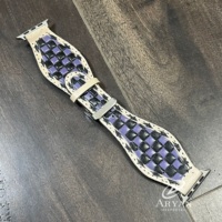 Correa de Reloj de Cuero Genuino a Cuadros Vintage, Nueva Correa de Cuero Hecha a Mano con Hebilla de Metal, Universal para Varias Marcas de Relojes Inteligentes
