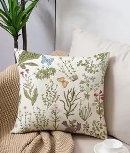 ปลอกหมอนอิงลายดอกไม้สีสันสดใสตกแต่งบ้านหรูหราออกแบบได้เองปลอกหมอนอิงตกแต่งโซฟา - Product Image 3