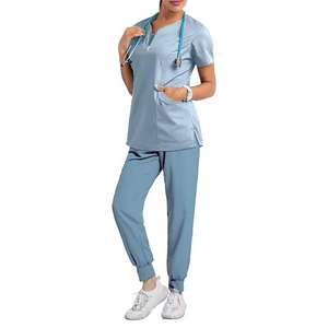 Uniforme de enfermera médica para mujer Juegos de fregado de tela tejida superior para hospitales Servicio OEM disponible - Product Image 2