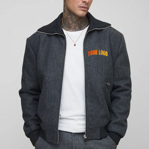Nouvelle arrivée Veste bomber en laine épaisse pour homme Veste universitaire à fermeture éclair Légère Séchage rapide Impression puff Streetwear - Product Image 1