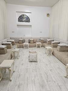 Design d'intérieur Majlis arabe, design classique moderne, ensemble élégant pour salon, sièges d'angle luxueux, design gain de place - Product Image 5