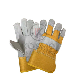 Gants de sécurité en cuir de vache de haute qualité directe d'usine gants de travail économiques à vendre - Product Image 1