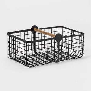 Lightweight Iron Basket <b>Rack</b> Fine Quality Home Storage Organizer <b>Black</b> Coated Fancy <b>Clothing</b> Long Lasting-Factory Customized - Product Image 5