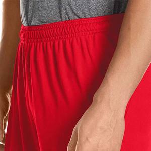 Pantalones cortos deportivos de alta calidad para hombre, pantalones cortos de gimnasio con cintura elástica informal con patrón para baloncesto, correr, precio al por mayor, Color rojo - Product Image 4