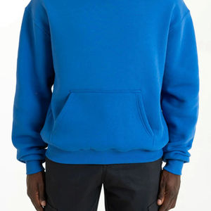 Sudadera con Cremallera y Patrón Liso, Sudadera con Capucha de Manga Larga 100% Algodón para Hombre, Invierno, Térmica, OEM, Venta al por Mayor, Conjunto de Tela de Felpa - Product Image 5