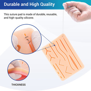 Kits d'étudiants de haute qualité 7 pièces avec porte-aiguille pince ciseaux ensemble de bronzage étudiant chirurgical avec étui en cuir - Product Image 6