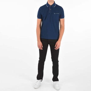 Camiseta de Manga Corta con Botones y Bolsillo Delantero Personalizado para Hombre, Tejido de Jersey de Fibra de Bambú, Transpirable y de Secado Rápido - Product Image 1