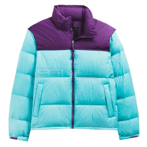 Chaquetas de hombre personalizadas con capucha ligeras al por mayor burbuja relleno acolchado poliéster Logo parche chaqueta acolchada para hombre - Product Image 2