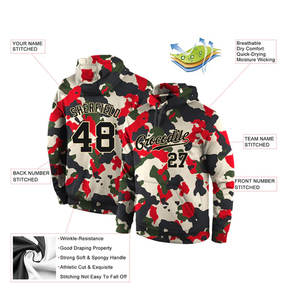 Custom Stitched Camo Black-Sports Pullover Sweatshirt Salute To Service Hoodie - Product Image 4