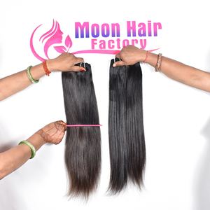 Produit authentique, export, meilleure qualité, vente en gros, lot de cheveux humains lisses, texture pour la fabrication de perruques et le coiffage de fête, disponible à la vente - Product Image 2