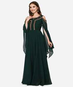 Anarkali tipo nuevo diseñador último atractivo Vestido largo de longitud de flor para India mujer Beat precio multicolor por Ropa Étnica Apparelgarment - Product Image 2