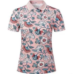 New Designed Customized Logo Print Contrast Collar <b>Women</b> Polo Shirt Cotton Soft Breathable Fabric Short <b>Sleeve</b> <b>Women</b> Shirt Tops - Product Image 1