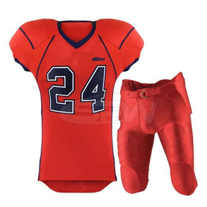 Uniformes de Fútbol Americano Sublimados al por Mayor, Personalizados, Talla Grande, Cómodos, con Estampado Digital, Camisetas 100% Poliéster - Product Image 1