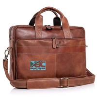 Porte-documents en cuir véritable personnalisable pour hommes Hot Office Laptop Business Bag avec ODM & OEM Support Options de logo personnalisé