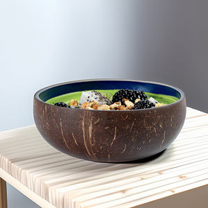 หัตถกรรมเวียดนามออกแบบเองเป็นมิตรกับสิ่งแวดล้อมเคลือบธรรมชาติชามมะพร้าวฝังเปลือกไข่มุกสำหรับ Use-TL2021ปาร์ตี้ - Product Image 5