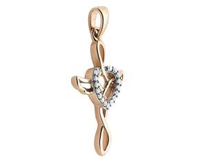 Nouveauté S925 argent Sterling avec coeur de diamant Moissanite rond avec croix pendentif religieux pour femmes hommes - Product Image 3