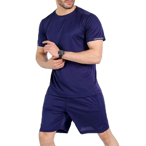 Ensemble d'été personnalisé pour hommes short de survêtement en coton imprimé avec t-shirt short ensembles jumeaux pour un port confortable respirant - Product Image 3