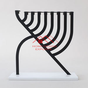 Dernier modèle Design traditionnel Fait à la main Tarif de gros Menorah fantaisie Classique élégant Dernière arrivée Bougeoir en métal - Product Image 2