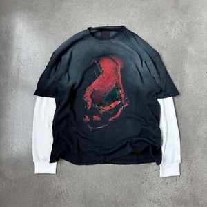 2025 calidad superior nueva llegada personalizada Vintage desgastado doble capa de manga larga lavado ácido de talla grande Camiseta larga para hombres - Product Image 4