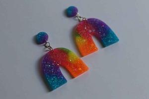 Pendientes de Resina Bordados a Mano, Joyería de Moda de Acero Inoxidable para Mujeres y Niñas, Estilo Clásico para Bodas, Alta Calidad - Product Image 5