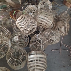 เชิงเทียนหวายหวายธรรมชาติทรงกลมสำหรับตกแต่งบ้านทำจากไม้ไผ่สานด้วยมือ - Product Image 6