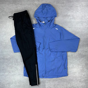 Ensemble survêtement 2 pièces unisexe personnalisé en polyester 100 % avec taille élastique, coupe-vent de printemps, short et pantalon de survêtement - Product Image 2